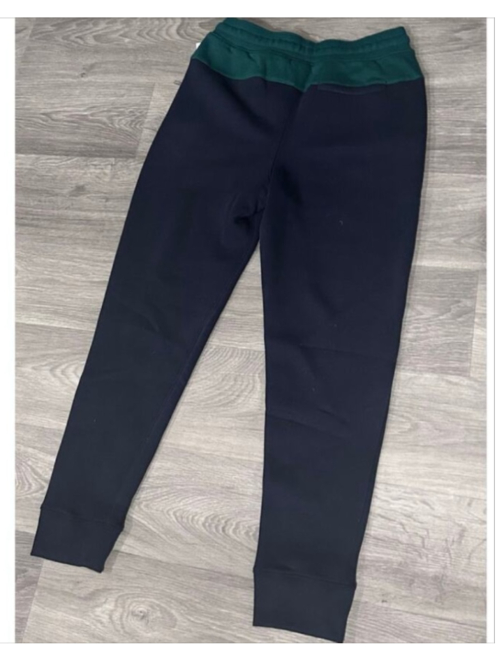 Free Assembly Boys XL 14/16 Colorblock Fleece Jogger Pants Green Navy - Picture 2 of 4